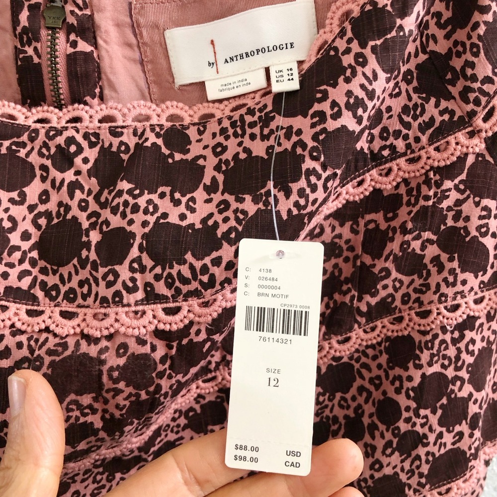 NWT ANTHROPOLOGIE Off-The-Shoulder Top Floral Size 12 - Picture 8 of 11